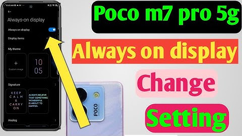 How to enable Always on display in poco m7 pro 5G mobile me/ always on display setting in poco m7 5G