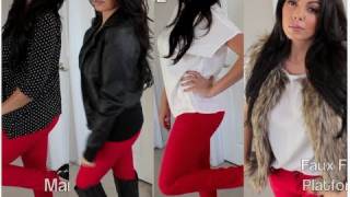 styling red jeans