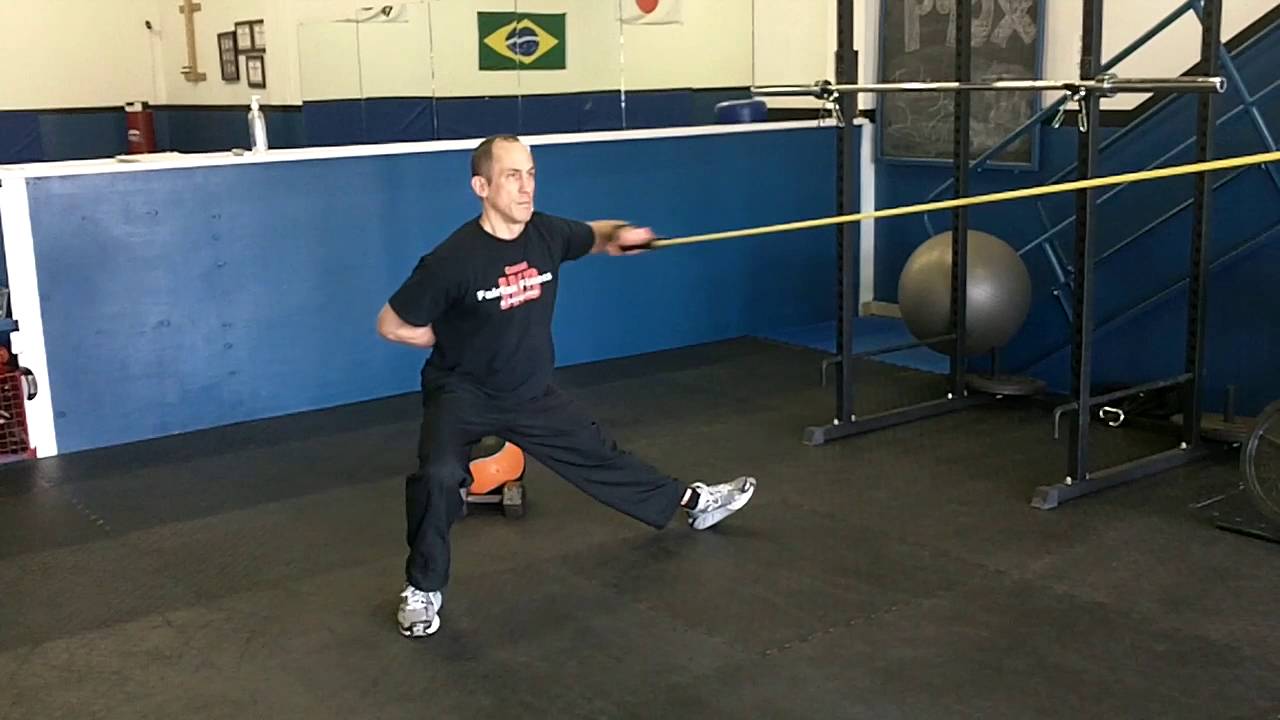 Lateral Lunge to Single Arm Row with Band - YouTube