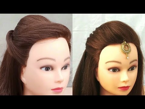 2 Awesome & Easy Hairstyles for Wedding or Function | Front hair styles,  Easy hairstyles, Simple wedding hairstyles