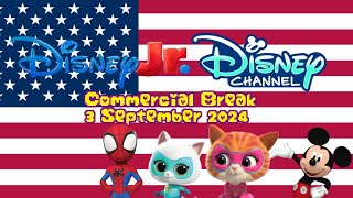 Disney Jr. On Disney Channel Commercial Break September 3 2024