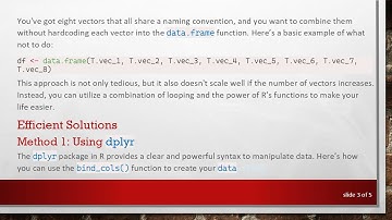 How to Efficiently Create a Data Frame from Multiple Vectors in R