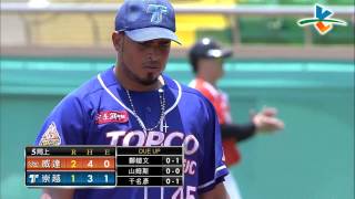 20140803-1 爆米花 威達vs崇越 5上 三球三振!李韋斯展現精采K球