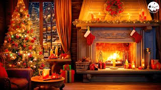 Traditional Instrumental Christmas Songs Playlist with A Warm Fireplace ?✨ Cozy Christmas Ambience