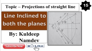 15. Projection of straight lines | Line Inclines to both the planes