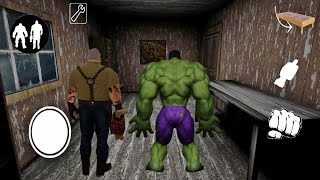 Playing as Hulk & Mr Meat in Granny's Old House | Granny Mod Menu