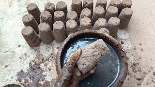 Asmr~ Chocolatey Brown Dirt Glass Shapes Dry Clay Pot + Water Clay Pot On Crumbling 💦