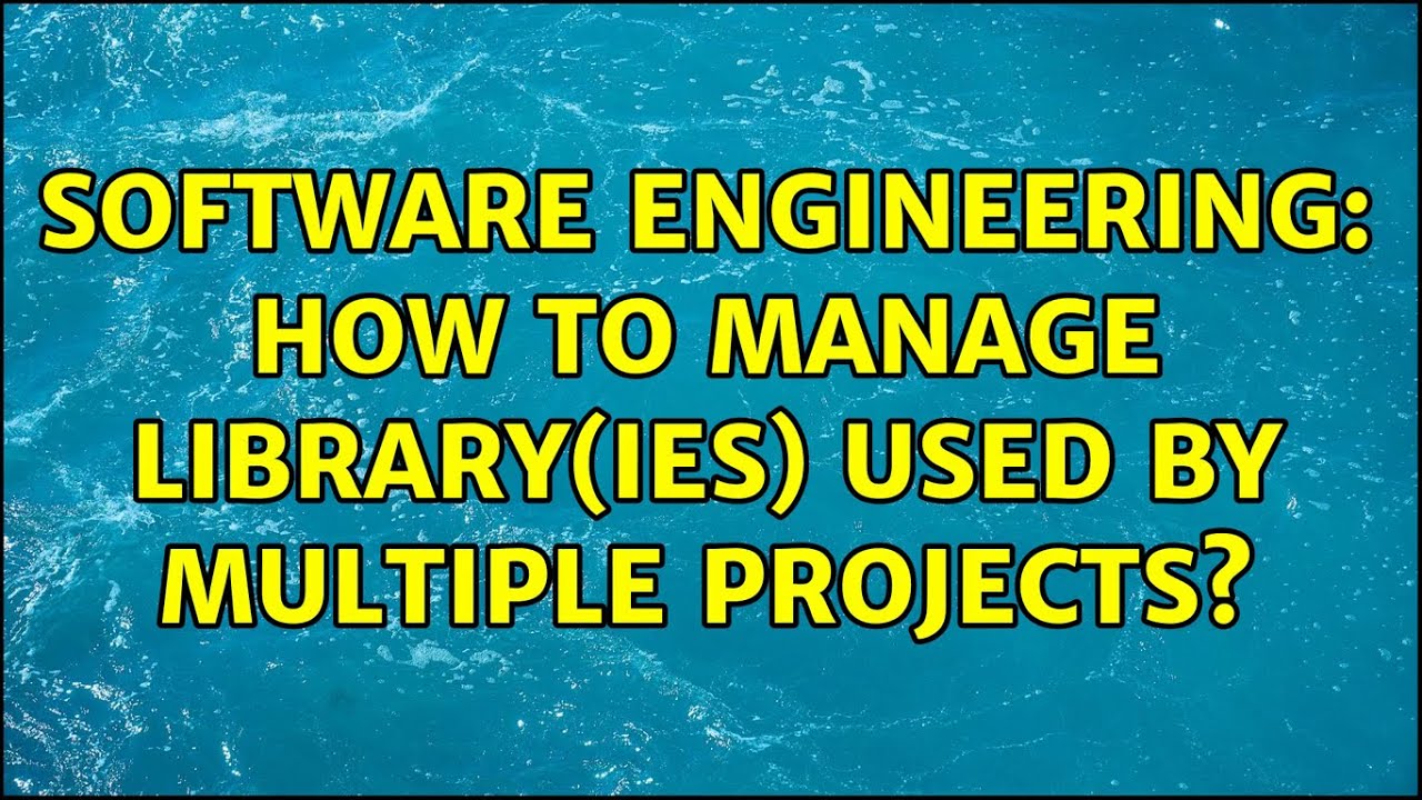 Software Engineering: How to manage library(ies) used by multiple ...