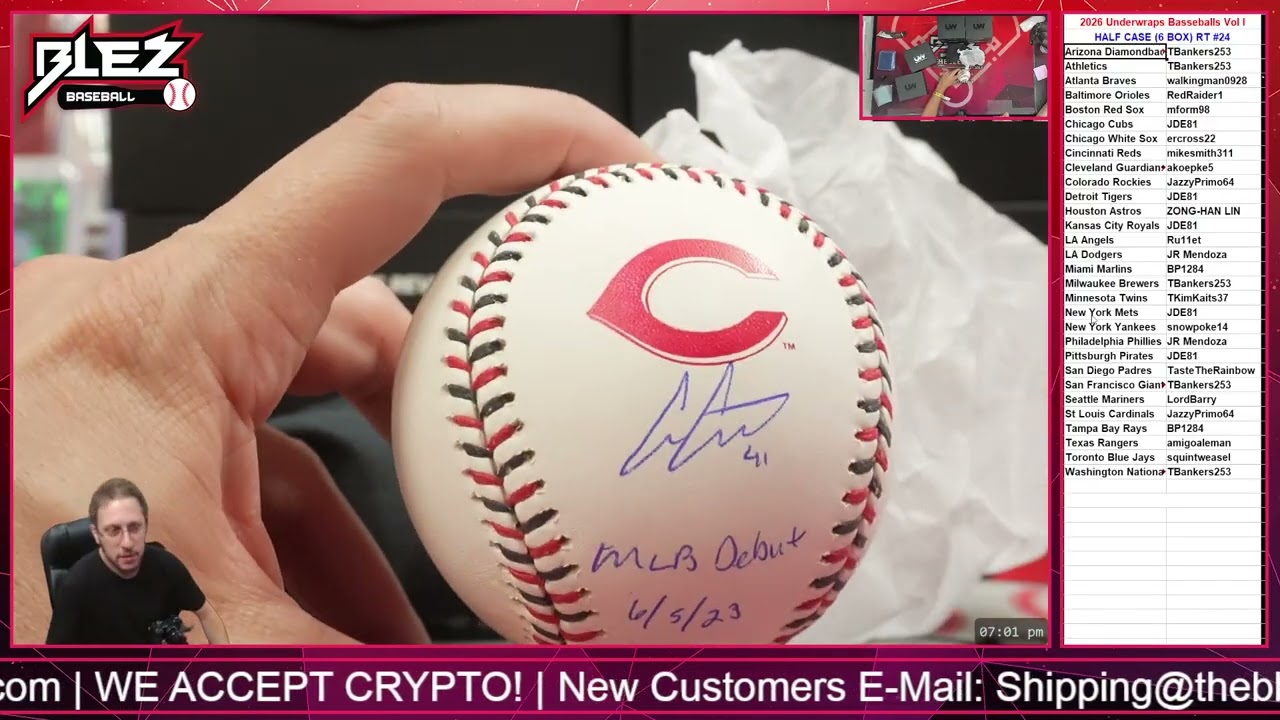 2026 Fanatics Under Wraps BASEBALLS Vol I HALF CASE BREAK Random