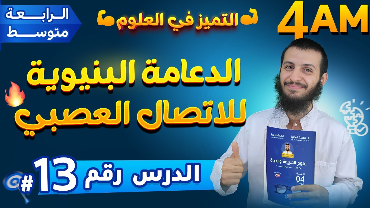 أظهر الدعامة البنيوية للاتصال العصبي رابعة متوسط علوم طبيعية | الدرس 13