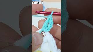 [1분쇼츠] 봄꽃잎 평면수세미 뜨기1  / 코바늘 수세미 /  Crochet Dish Scrubby / flower crochet #crochet #knitting #diy