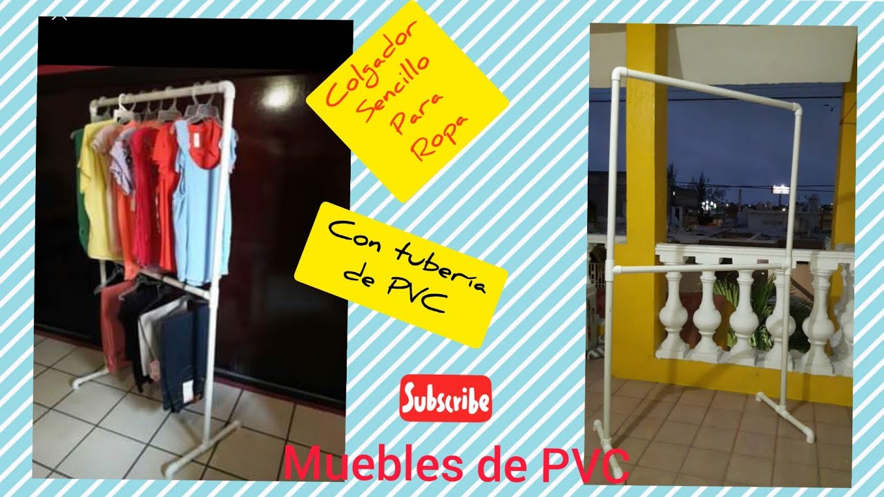 COLGADOR DE ROPA CON PVC - YouTube