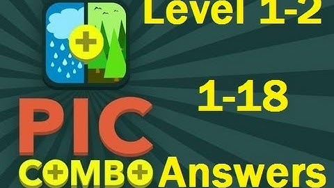 Pic Combo Level 1 and 2 1-18 Answers