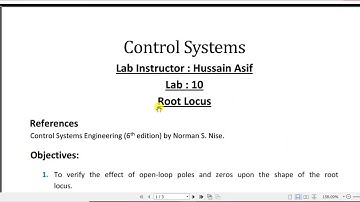 Root Locus | Lab Task 10 | Control Systems