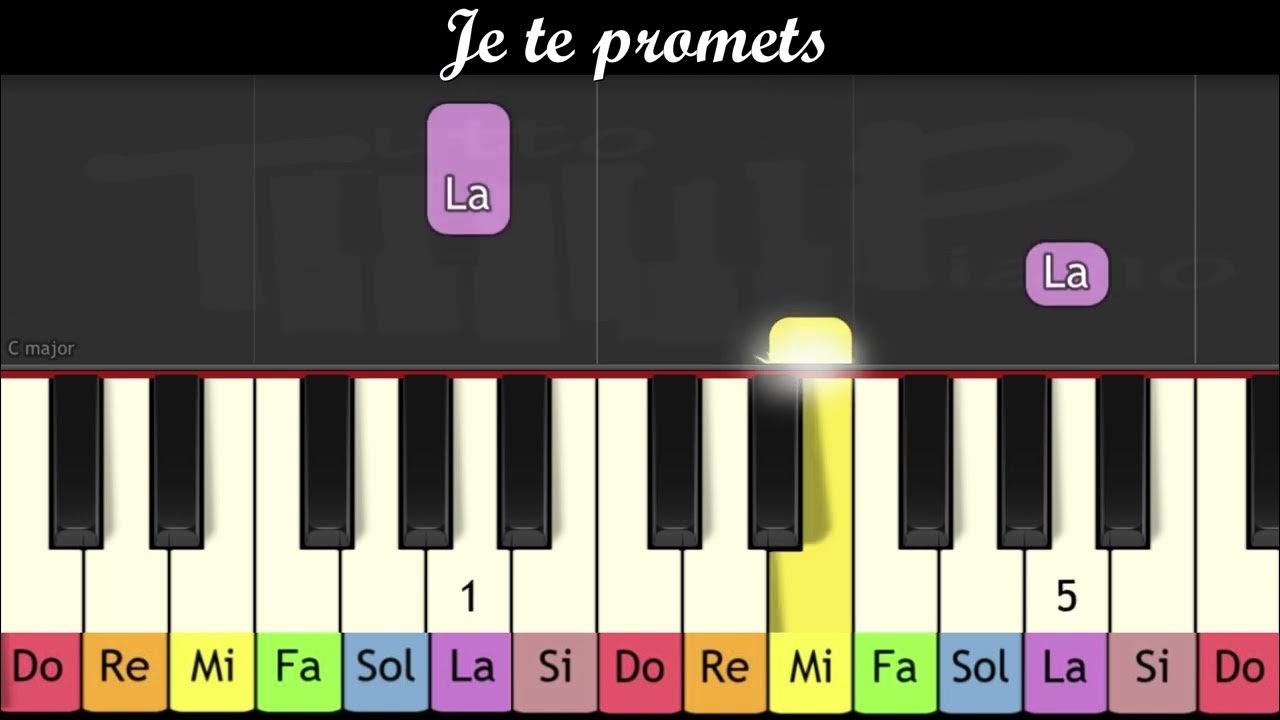 Apprendre au piano très facile la chanson "Je te promets" de Johnny  Hallyday (pour grands débutants) - YouTube