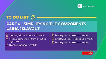 To-do list | Part 04 - Simplifying the components using jsLayout | Projects in Magento 2 #magento2