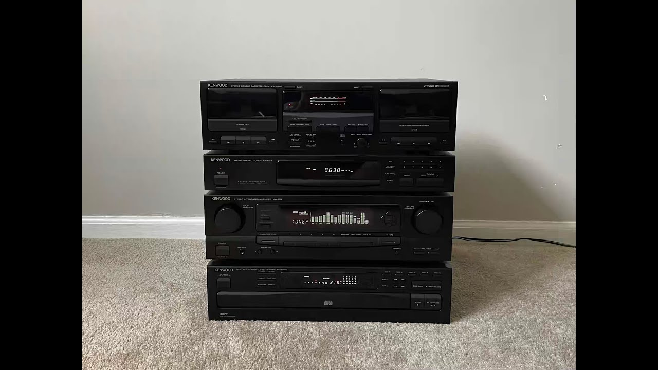 Kenwood Home Stereo Audio System - KX-W893 Deck, KT-593 Tuner, KA