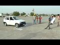 Indias world records  maruti 800 car pulled with an ear surinderpal singh 