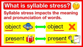 Syllables & Word Stress In English 🤔 | What is Syllable Stress? | Learn with examples