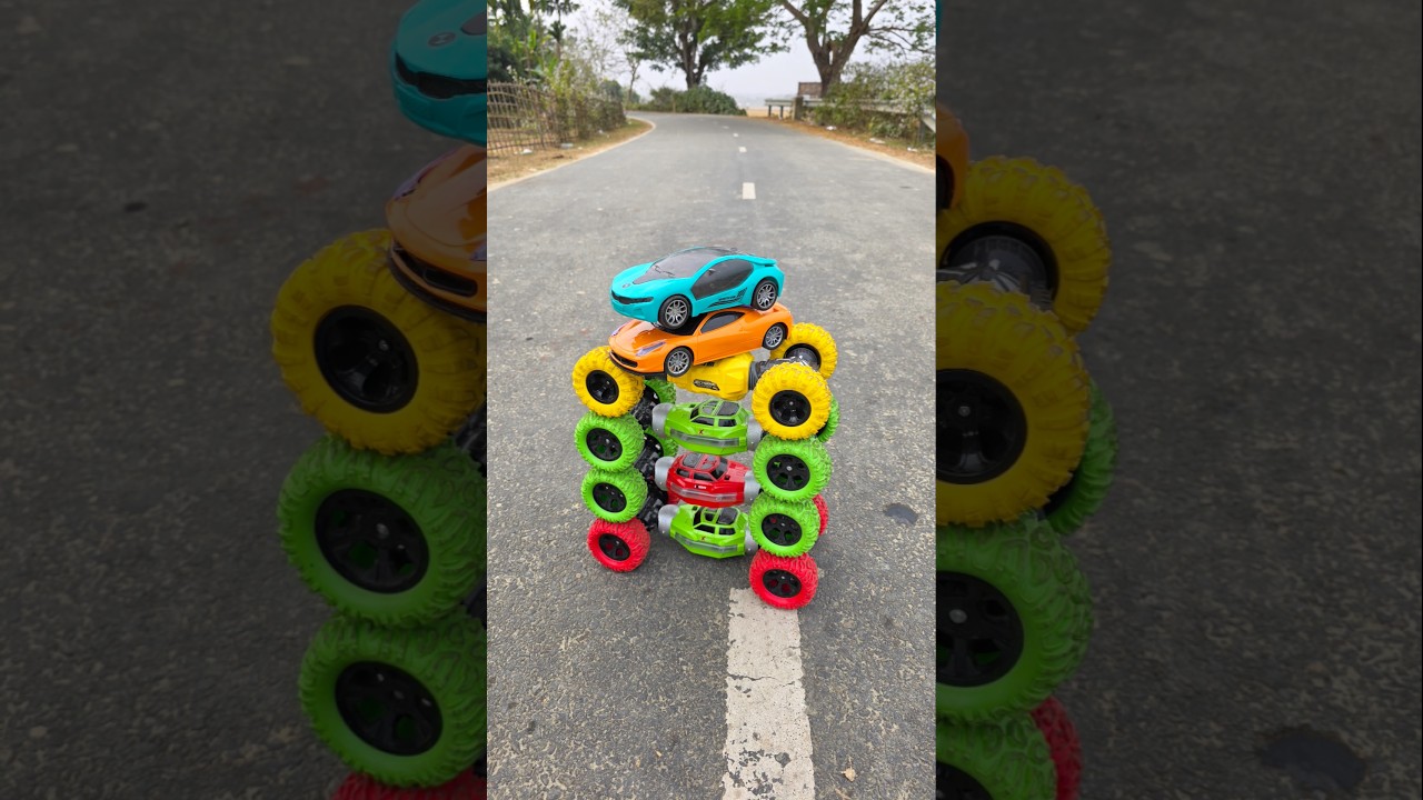 new big tyre rc four moka car and rc two mini racing cars 😍