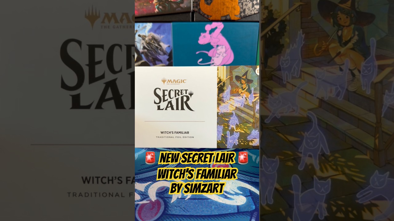 NEW MTG Secret Lair Witch's Familiar From The Cats Are The Best