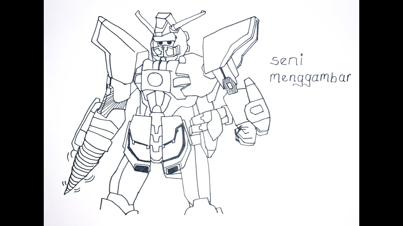  MENGGAMBAR  GUNDAM MUDAH  KOK YouTube