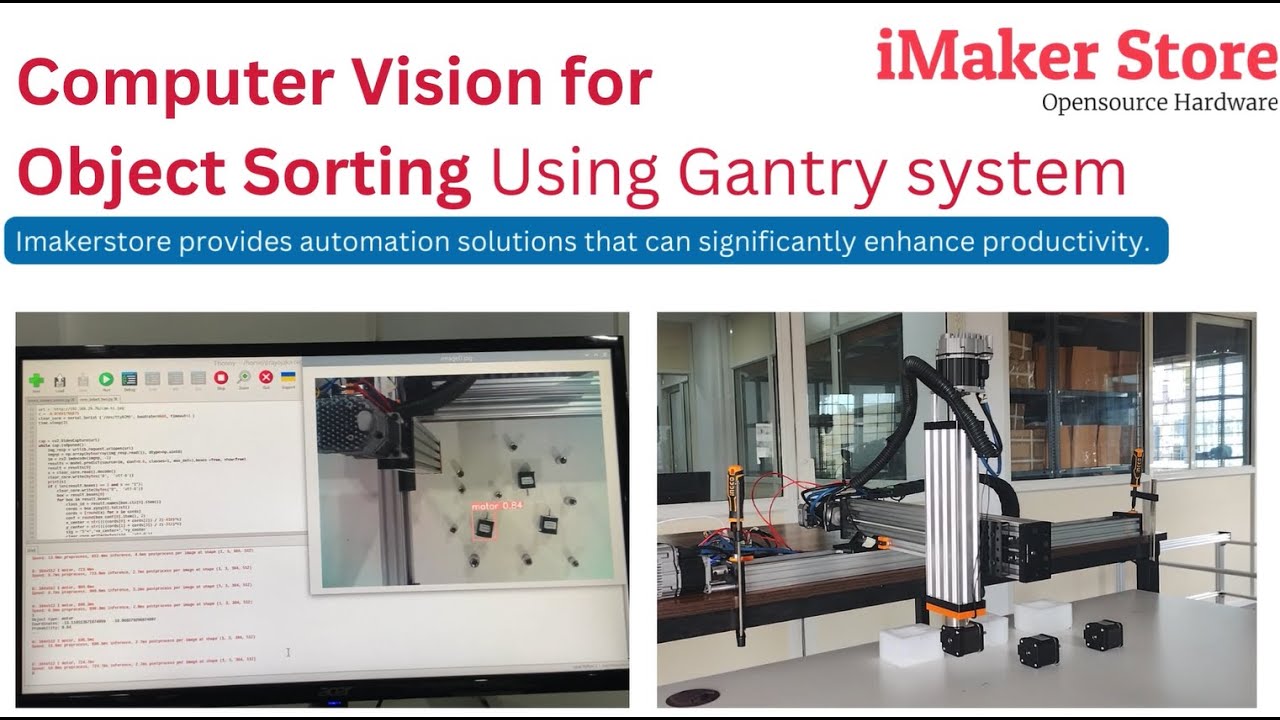 Open CV for Object Sorting, and PnP using Gantry System - YouTube