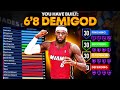 FIRST EVER 6&#39;8 REBIRTH BUILD WILL DOMINATE NBA 2K24! DEMIGOD POINT GUARD BUILD! Best Build 2k24