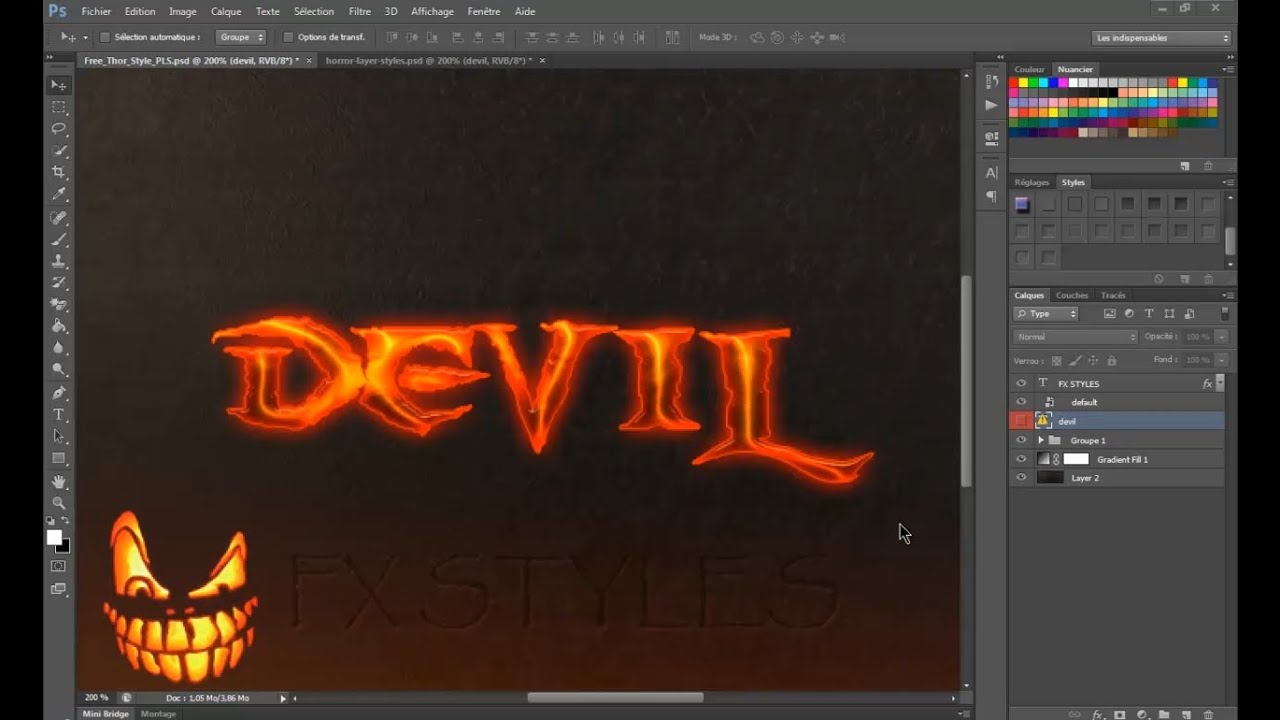 Download Photoshop Tutorial: devil text effect - cool photoshop text effects - YouTube