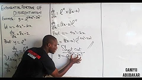 Exponential function of differentiation (SHORTCUT).