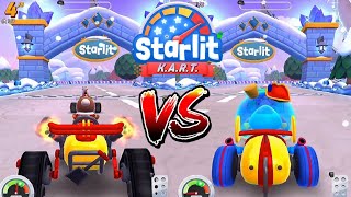 EXCITING RACES AT STARLIT KART RACING IN VERSUS (MULTIPLAYER) MODE| BABA VS SNOW KART | DAD & SAM#37