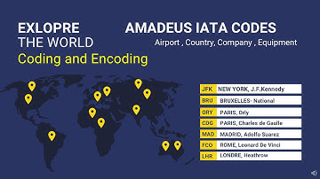 Learn AMADEUS GDS, ATA Coding and Encoding. By Reda KETTAF