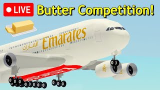LIVE | PTFS Butter Competition! | Roblox Pilot Training Flight Simulator