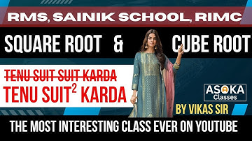 Square root and Cube root | Maths Class for Sainik School / RMS Military School / Navodaya School