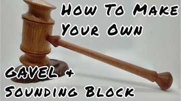Woodturning A Gavel and Live Edge Sounding Block || How To Make A Gavel