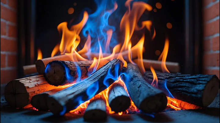Relaxation & Firelight Warmth – 12H Blue-Orange Fireplace with Soft Crackling Logs