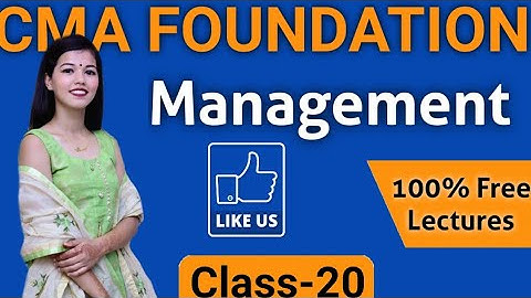 CMA Foundation Management || Class-20 || Himanshi Mam || DEEPAK CLASSES