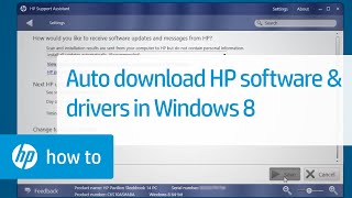 Automatically Downloading HP Software and Drivers in Windows 8