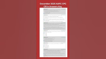 December 2025 AAPC CPC CEUs | Answer Key #CEUs #AAPC #CPC