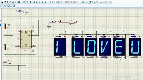 how to make alphabet numerical display with proteus professional