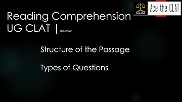 #CLAT2021 Reading Comprehension | Types of Questions | Structure of the passage | English Section |