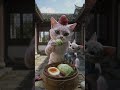 Watch this AI feline feast on virtual delights #AIcats #foodie #shorts