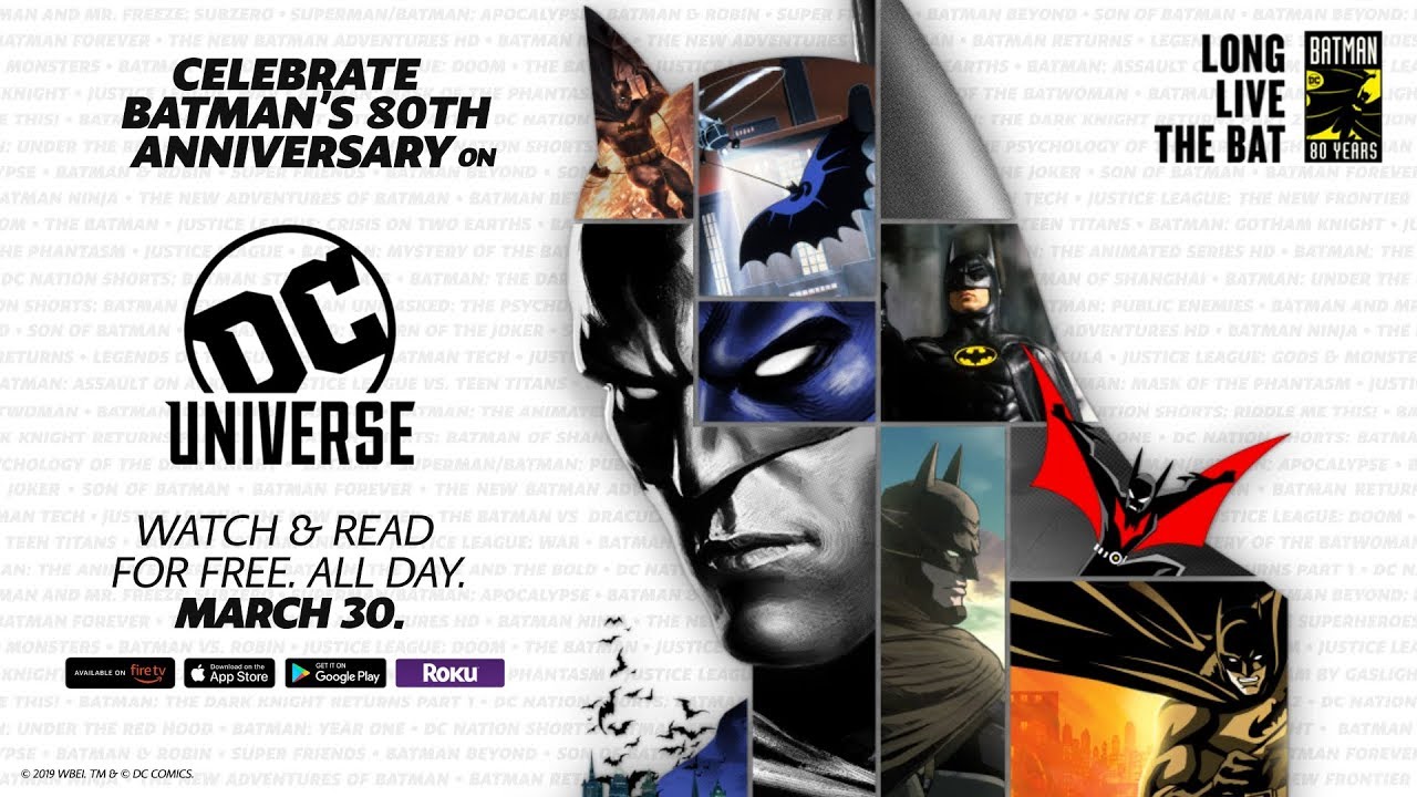 Batman 80th Celebration | DC Universe | The Ultimate Membership | - YouTube