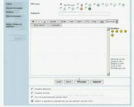 Sending a saved PM through PHPBB3