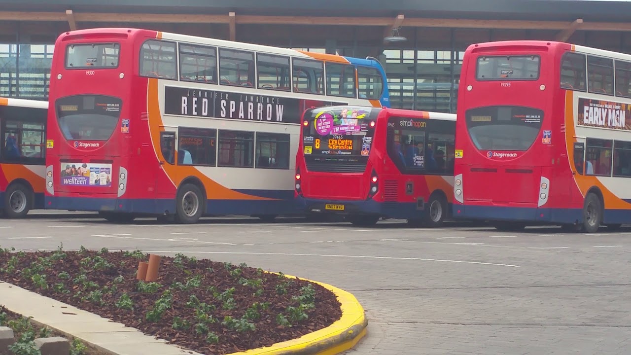 Buses in action at Lincoln New Bus Station 22 February 2018
