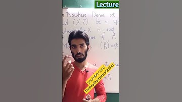 Nowhere dense subset in topology | The Mathematics Outlet | Lec 12