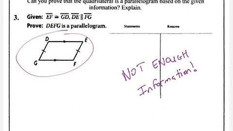 Geometry 6.3 Proving Parallelograms Lesson Video