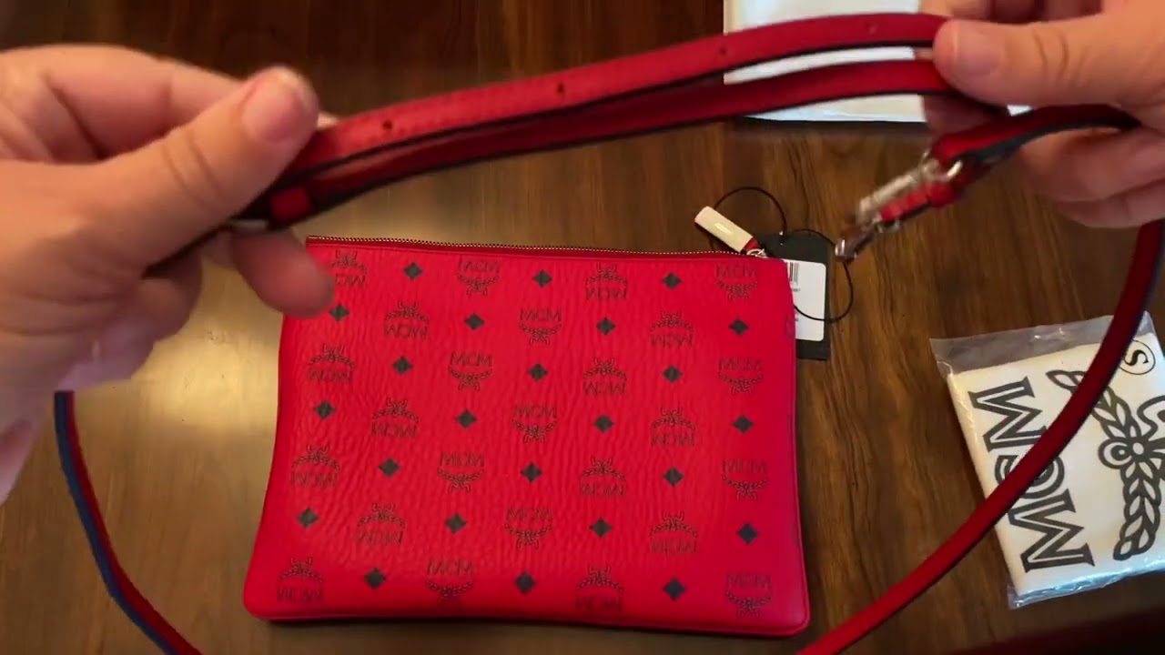 MCM Crossbody Pouch // Unboxing my new Candy Red Bag! 
