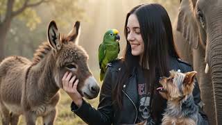 Susan and her animal friends in heaven 