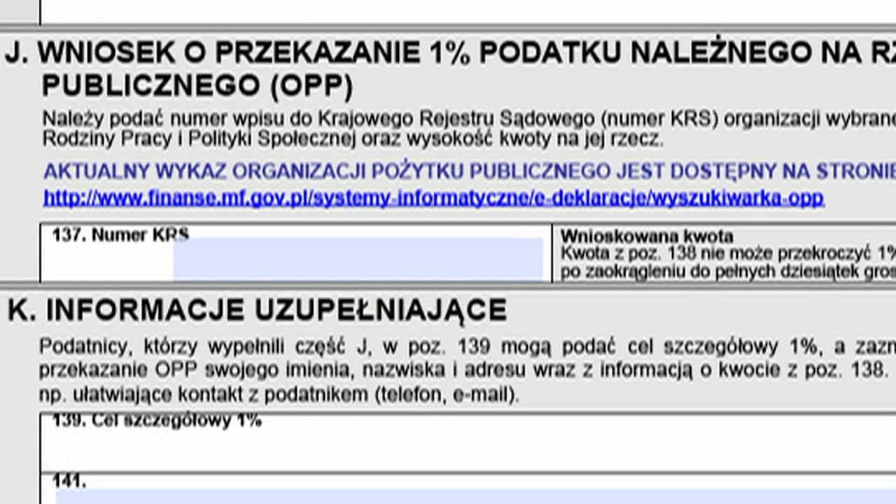 Przekaż 1% podatku